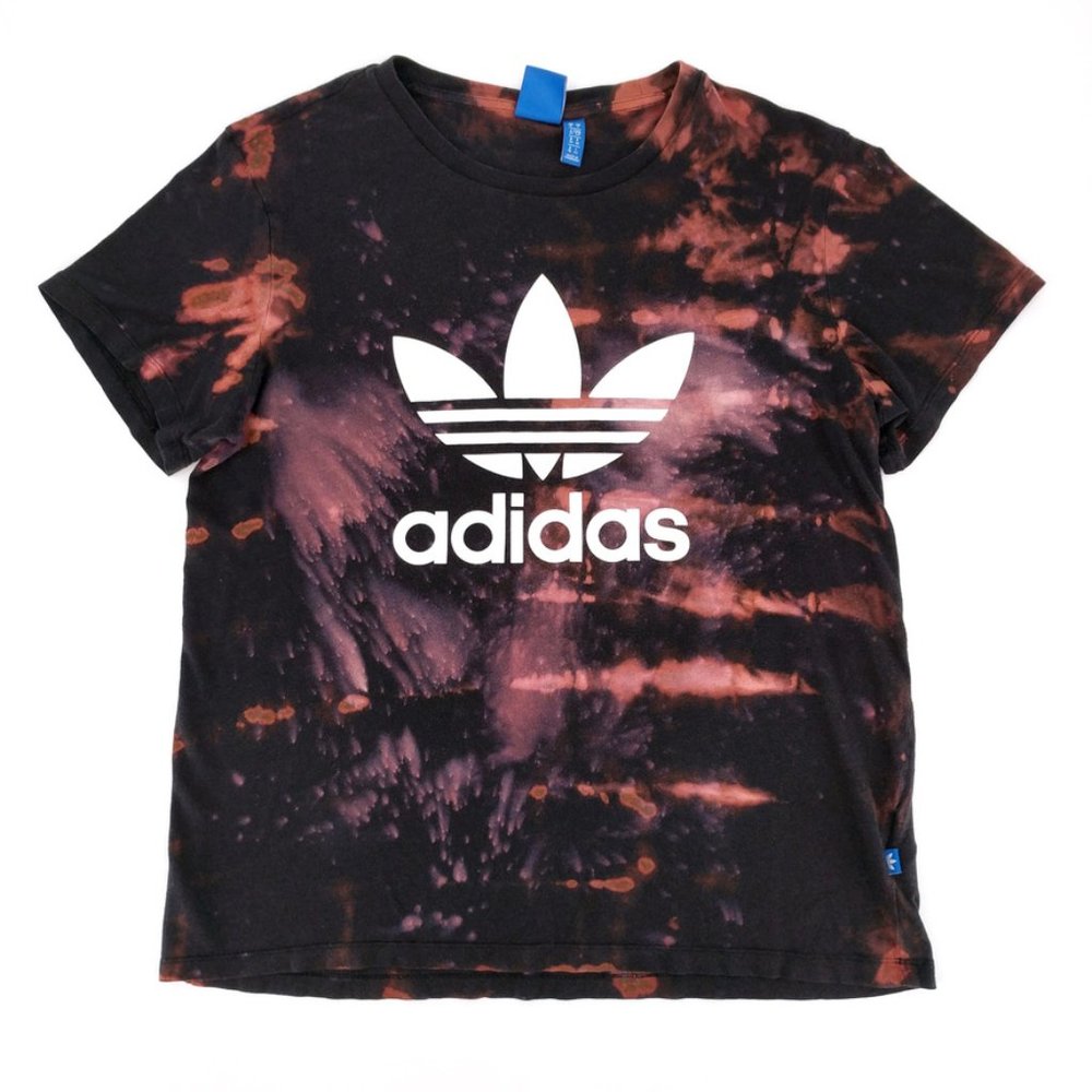 Adidas Trefoil Custom Bleach Dyed Graphic T-Shirt